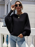 Autumn Winter New Fashion New Loose off Shoulder Plus Size Solid Color Sweater Office Sweater for Women