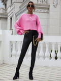 Autumn Winter New Fashion New Loose off Shoulder Plus Size Solid Color Sweater Office Sweater for Women