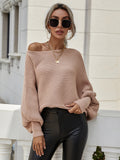 Autumn Winter New Fashion New Loose off Shoulder Plus Size Solid Color Sweater Office Sweater for Women