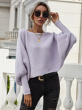 Autumn Winter New Fashion New Loose off Shoulder Plus Size Solid Color Sweater Office Sweater for Women