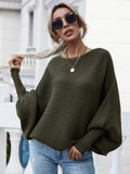 Autumn Winter New Fashion New Loose off Shoulder Plus Size Solid Color Sweater Office Sweater for Women