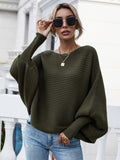 Autumn Winter New Fashion New Loose off Shoulder Plus Size Solid Color Sweater Office Sweater for Women