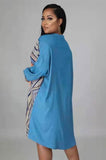 Plus Size Long Sleeve Shirt for Women New Autumn Denim Shirt Blue Early Autumn Baggy Coat Shirt Dress Women Clothing