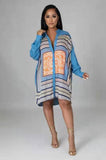 Plus Size Long Sleeve Shirt for Women New Autumn Denim Shirt Blue Early Autumn Baggy Coat Shirt Dress Women Clothing