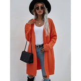 Autumn Long Cardigan Solid Color Women Knitted Women Clothing Fashion Sweater Women