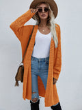 Autumn Long Cardigan Solid Color Women Knitted Women Clothing Fashion Sweater Women