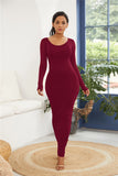 Basic Sweet long sleeve maxi dress