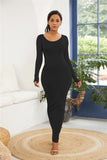Basic Sweet long sleeve maxi dress