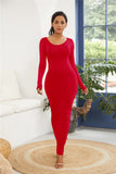 Basic Sweet long sleeve maxi dress
