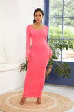 Basic Sweet long sleeve maxi dress