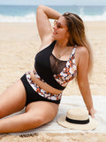 Plus Size Sexy Floral Print Bikini Swimsuit Women Bathing Suits Swimwear Conjunto High Cut Biquini Feminino