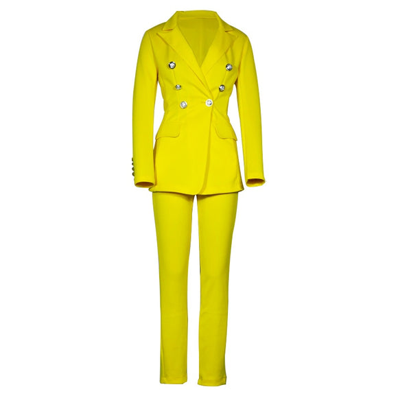 Fashion Solid Colors Single Button Business Suit Women Long Sleeve Commute Casual Blazer 2021 Spring Autumn New Blazer Suits Y2k|Blazers|