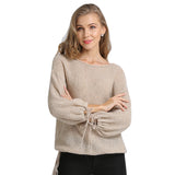 Leisure Straight Neck Long Sleeve Pullover Shirt