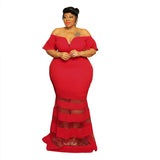 Plus Size Women  Clothes Spring Contrast Color Short Sleeve Dress