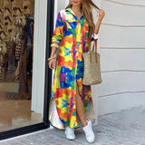 Temperament commuter trend loose long shirt dress