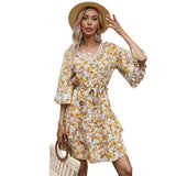 Casual Slim Fit Medium Sleeve Dress