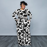 Plus Size Stretch Knitted Casual Set  Women Two Piece Set