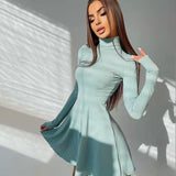 Long sleeved knitted dress