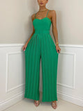 spring/Summer Strap Pleated Sexy Belt Slim Fit Bodysuit