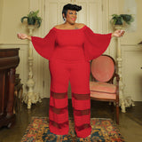 Plus Size Women Clothes Supply Sexy Contrast Color Jumpsuit Source