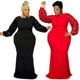 Plus Size Women Clothes Winter New Hit Sequin Sleeve Women Dress