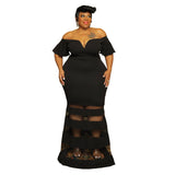 Plus Size Women  Clothes Spring Contrast Color Short Sleeve Dress