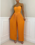 spring/Summer Strap Pleated Sexy Belt Slim Fit Bodysuit