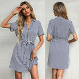 V Neck Short Sleeve Dress