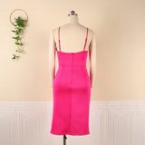 Sexy Spaghetti Straps Sleeveless Tight Rose Floral Party Dress plus Size Women Dress Party Dresses