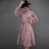 V-Neck Long Sleeve Casual Dress