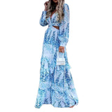 Long Sleeve Floral Printed Dress