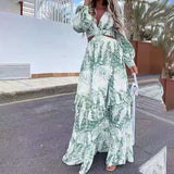 Long Sleeve Floral Printed Dress