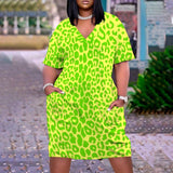 Plus Size Women Clothing Type Classic Printing Dress