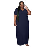 Plus Size Summer Casual Loose Long  Women Dress