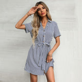 V Neck Short Sleeve Dress