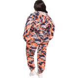 Plus Size Camouflage Loose Casual Two-Piece Suit  Women Suit