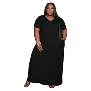 Plus Size Summer Casual Loose Long  Women Dress