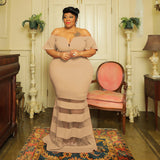 Plus Size Women  Clothes Spring Contrast Color Short Sleeve Dress
