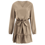 Round Neck Slim Long Sleeve Dress