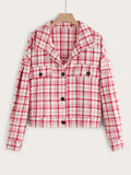 Plus Size Autumn Winter Street Single-Breasted  Long Sleeve Suit Collar Women Coat