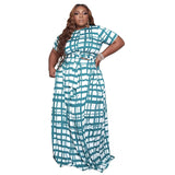 Plus Size cropped Two-Piece Set Multi-Color Printing Suit Women Two-Piece Set