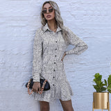 V-Neck Long Sleeve Casual Dress