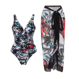 Siamese Conservative Cover Belly Backless Sexy plus Size Swimsuit Women Chiffon Beach Dress