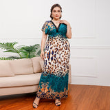 Plus Size Women Clothing Extra Large Extra Long Mop Dress Holiday Beach Dress
