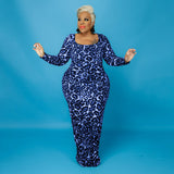 Plus Size Tight Sexy Leopard Print  Women Dress