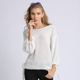Leisure Straight Neck Long Sleeve Pullover Shirt