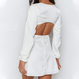 V-neck Long Sleeve Dress