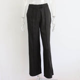 Blazer Suit Set Vest Straight Trousers Three Piece Set Autumn Winter Women  Office Set