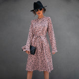 V-Neck Long Sleeve Casual Dress