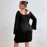 Plus Size Autumn Long Sleeve Sexy Dress Tight Sexy Women Clothing